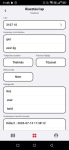 Riasztási lap 2