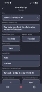 Riasztási lap 2