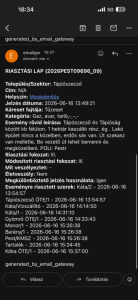 Riasztási lap 3