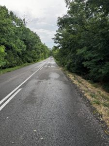 A letakaritott útszakasz