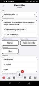 Riasztási lap 2