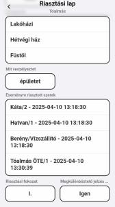 Riasztási lap 