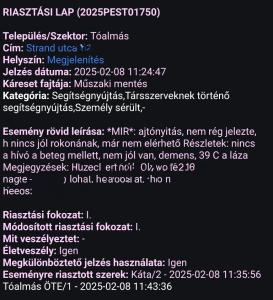 Riasztási lap 1