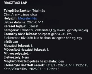 Riasztási lap